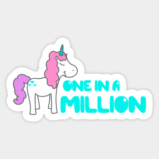 one in a million Sticker